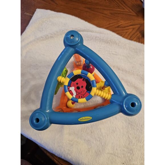 Vintage Infantino Flip & Spin Activity Triangle Sensory Motor Development Toy - Picture 6 of 6